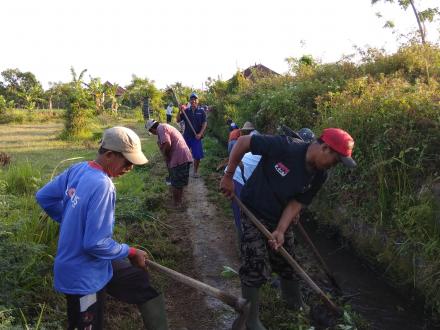 DD tahap III Cair, Subak Kaliculuk Bersihkan Lokasi Proyek